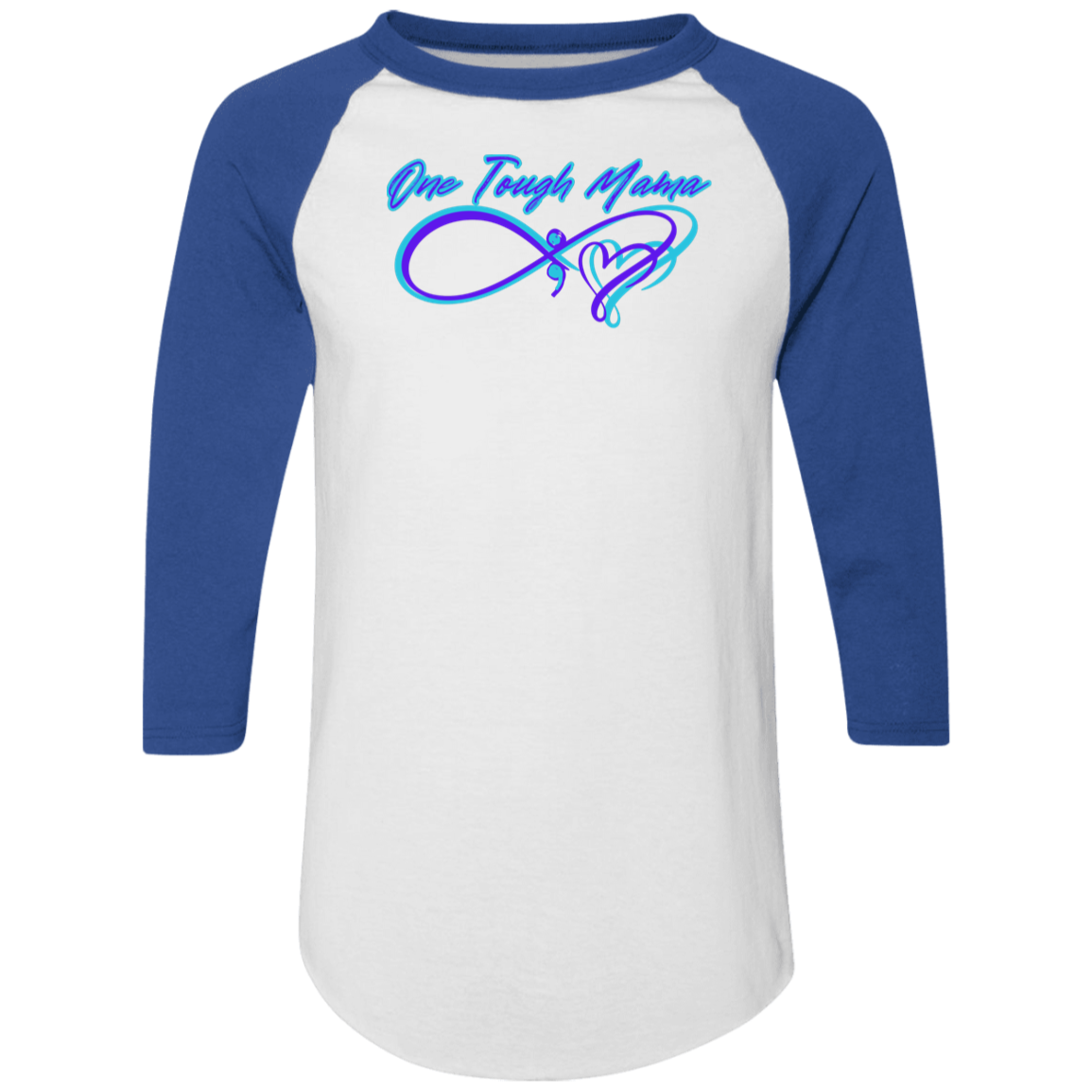 ONE TOUGH MAMA NEON BLUE LADIES SOFT JERSEY