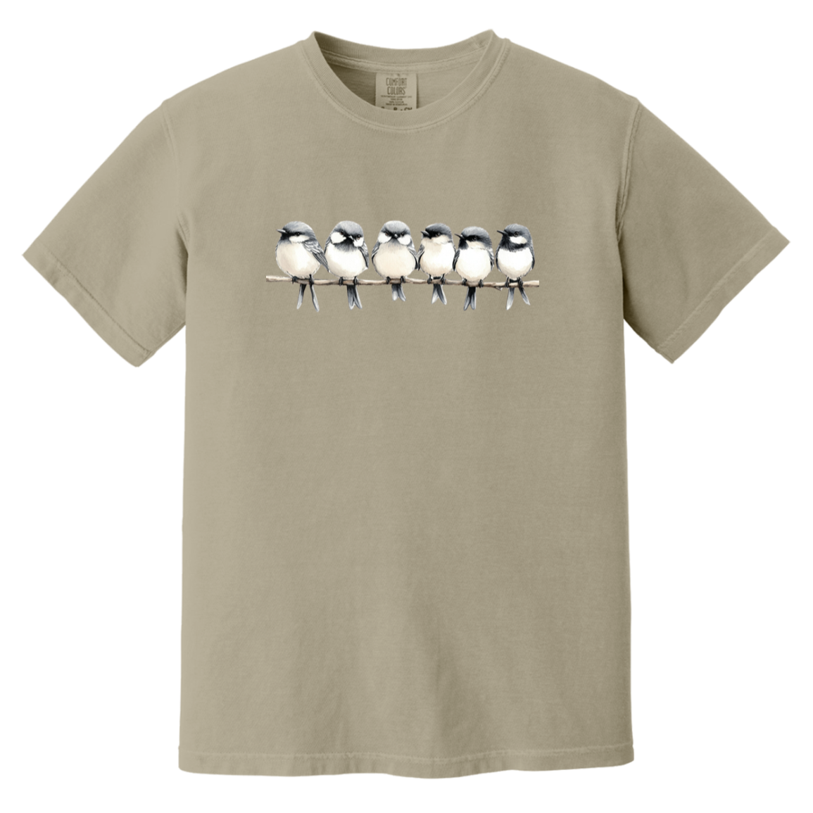 Birds on a Branch Watercolor Bird Art Heavyweight Comfort Colors Fall Tshirts