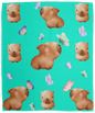 CAPYBARAS & BUTTERFLIES SOFT COZY 50x60 FLEECE BLANKET