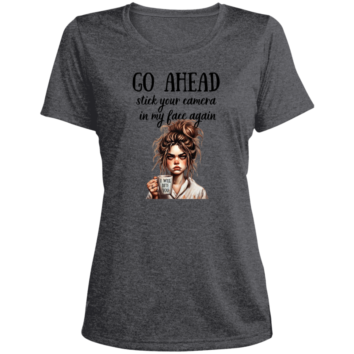 LST360 Ladies' Heather Scoop Neck Performance Tee