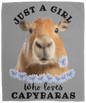 GIRL WHO LOVES CAPYBARAS SOFT & COZY FLEECE 50x60 BLANKET