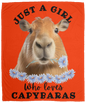 GIRL WHO LOVES CAPYBARAS SOFT & COZY FLEECE 50x60 BLANKET