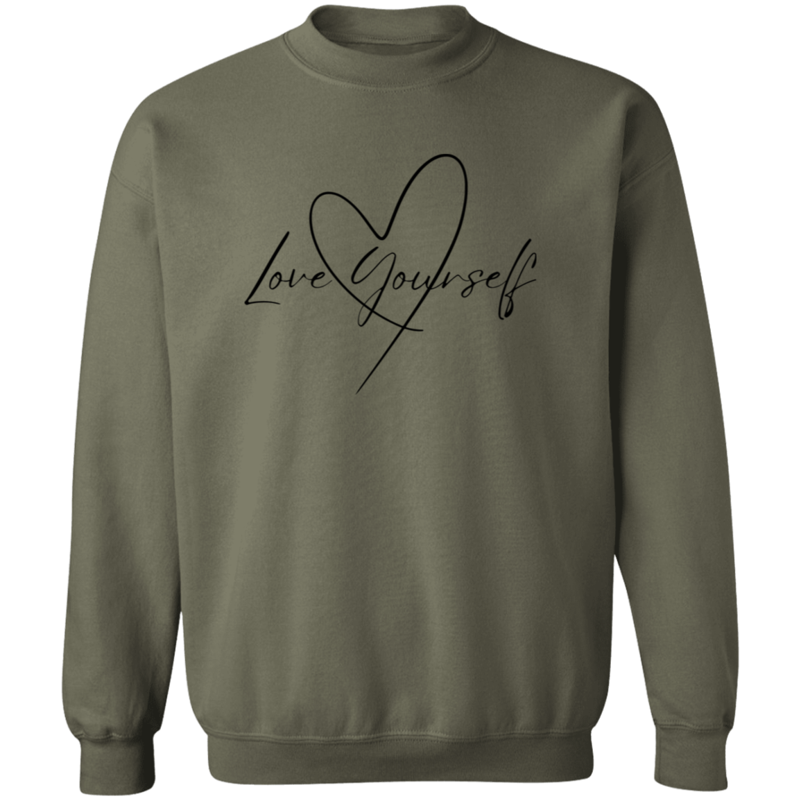 Love Yourself, Self Love Pullover Sweatshirt in Cool Colors