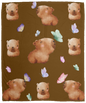 CAPYBARAS & BUTTERFLIES SOFT COZY 50x60 FLEECE BLANKET