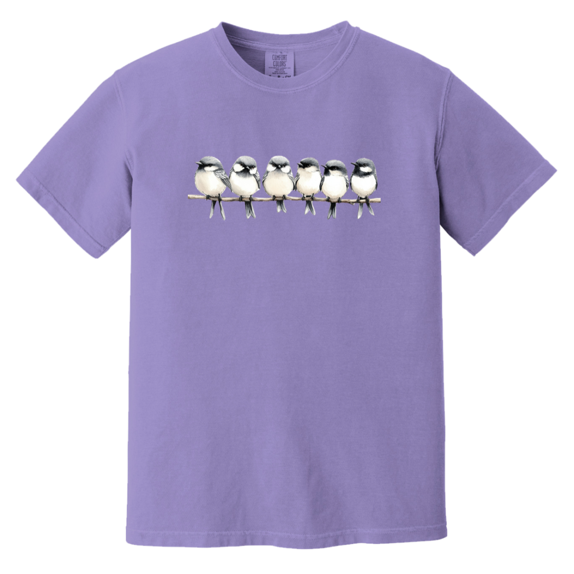 Birds on a Branch Watercolor Bird Art Heavyweight Comfort Colors Fall Tshirts