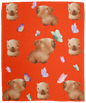 CAPYBARAS & BUTTERFLIES SOFT COZY 50x60 FLEECE BLANKET
