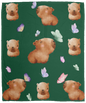 CAPYBARAS & BUTTERFLIES SOFT COZY 50x60 FLEECE BLANKET