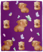 CAPYBARAS & BUTTERFLIES SOFT COZY 50x60 FLEECE BLANKET