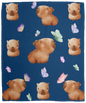 CAPYBARAS & BUTTERFLIES SOFT COZY 50x60 FLEECE BLANKET