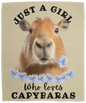 GIRL WHO LOVES CAPYBARAS SOFT & COZY FLEECE 50x60 BLANKET