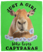 GIRL WHO LOVES CAPYBARAS SOFT & COZY FLEECE 50x60 BLANKET