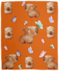 CAPYBARAS & BUTTERFLIES SOFT COZY 50x60 FLEECE BLANKET