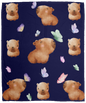 CAPYBARAS & BUTTERFLIES SOFT COZY 50x60 FLEECE BLANKET