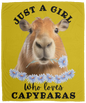 GIRL WHO LOVES CAPYBARAS SOFT & COZY FLEECE 50x60 BLANKET