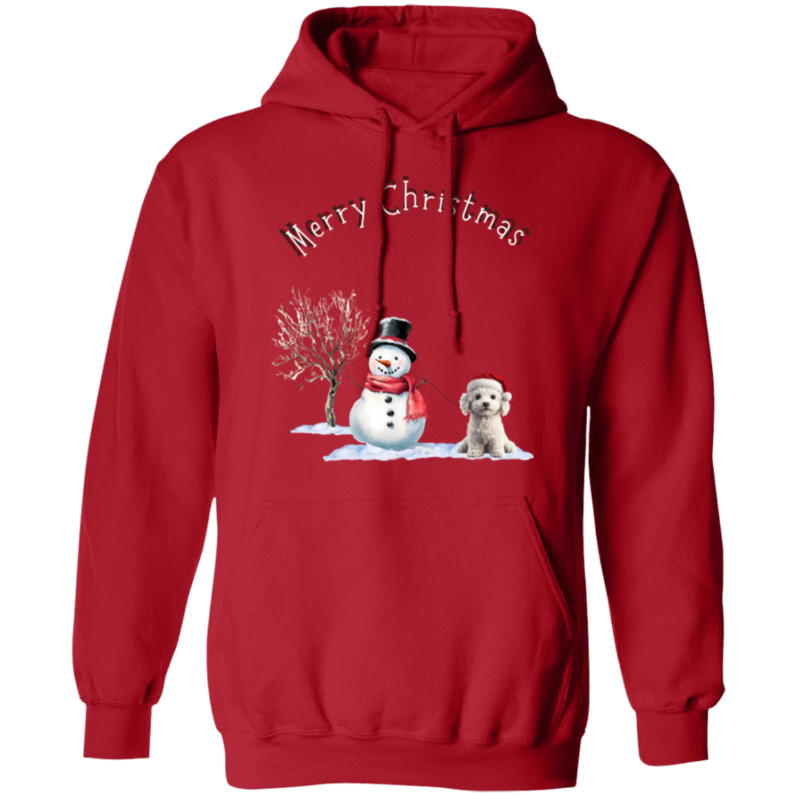 Merry Christmas Jolly Snowman Walking Dog Cozy Ladies Hoodie Choose your color