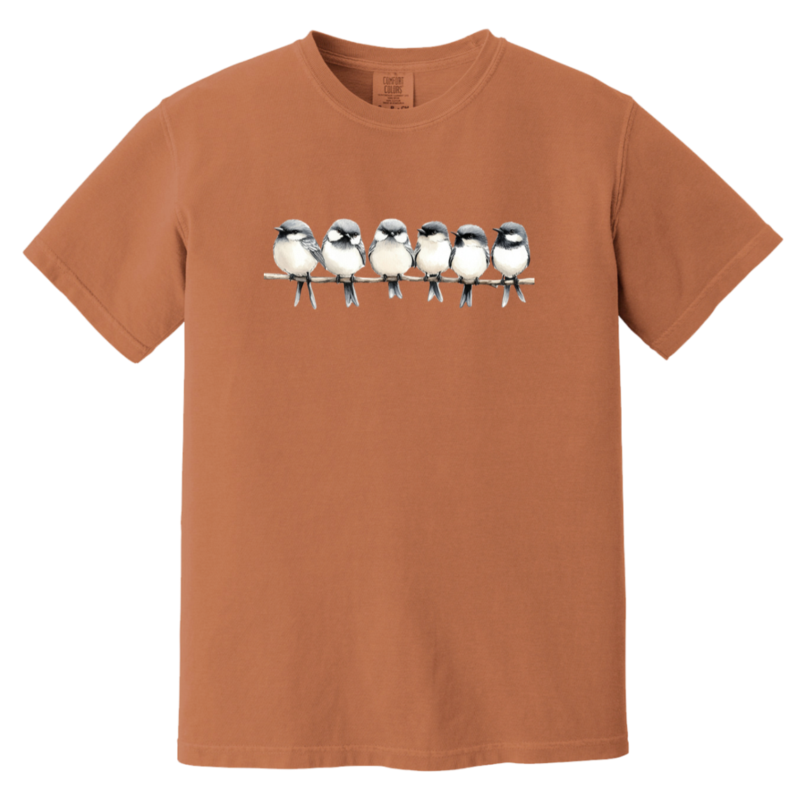 Birds on a Branch Watercolor Bird Art Heavyweight Comfort Colors Fall Tshirts
