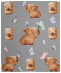 CAPYBARAS & BUTTERFLIES SOFT COZY 50x60 FLEECE BLANKET