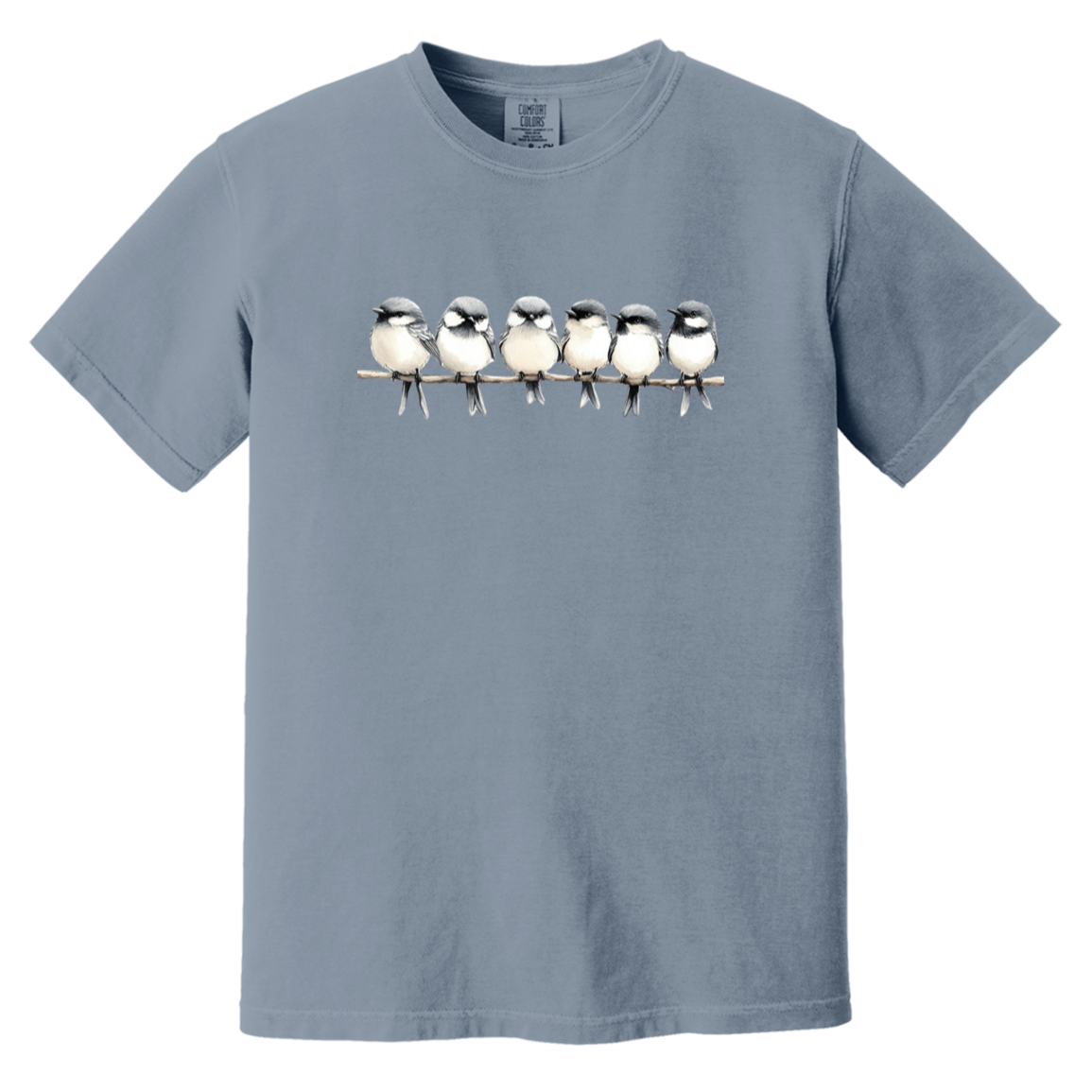 Birds on a Branch Watercolor Bird Art Heavyweight Comfort Colors Fall Tshirts
