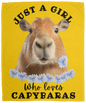 GIRL WHO LOVES CAPYBARAS SOFT & COZY FLEECE 50x60 BLANKET