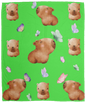 CAPYBARAS & BUTTERFLIES SOFT COZY 50x60 FLEECE BLANKET