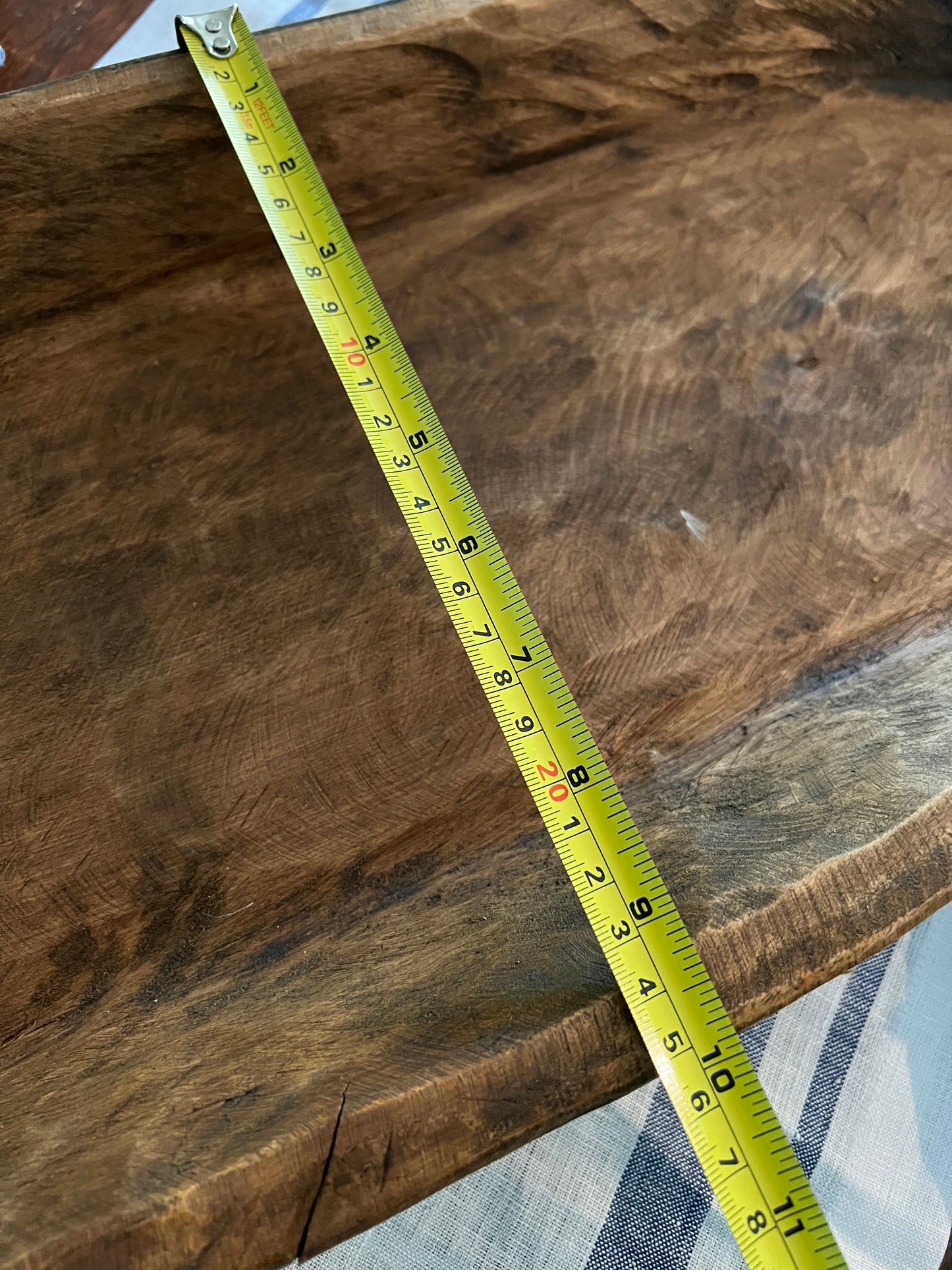 OVER SIZED LONG DOUGH BOWL, CENTERPIECE