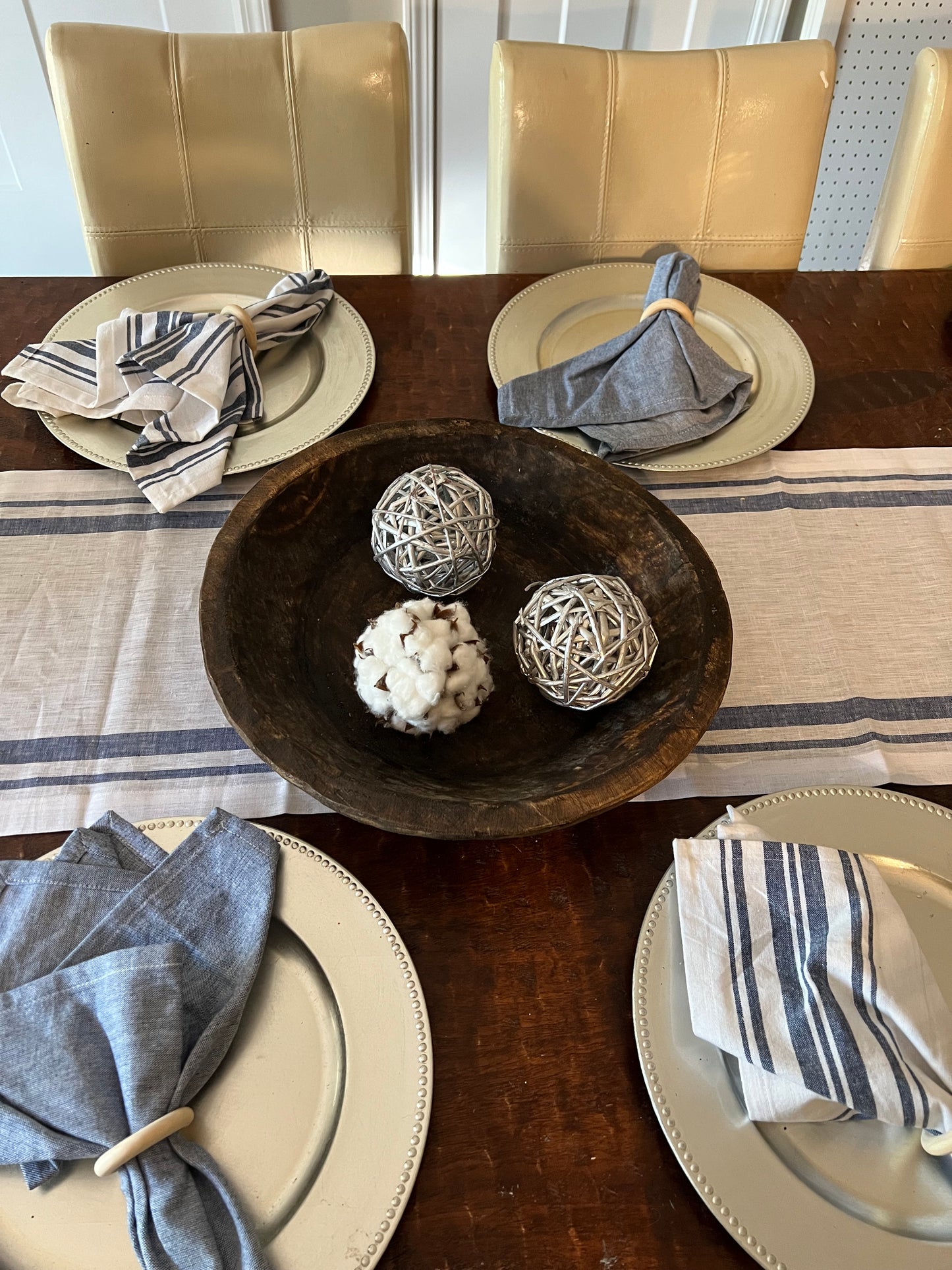 XL BROWN ROUND DOUGH BOWL, FARMHOUSE DECOR