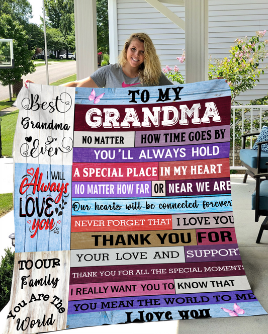 BEST GRANDMA EVER SOFT & SILKY 50x60 BLANKET