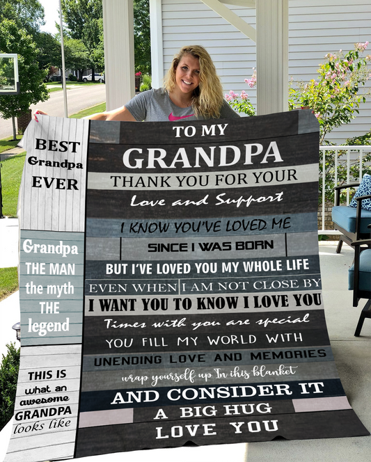 BEST GRANDPA EVER/ SOFT & COZY 50x60 BLANKET