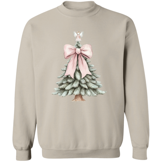 Sweet Angel Croqette Style Christmas Tree Ladies Sweatshirt