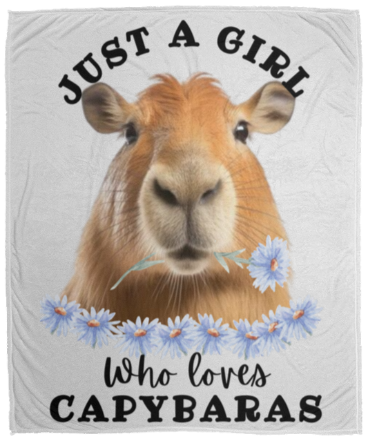 GIRL WHO LOVES CAPYBARAS SOFT & COZY FLEECE 50x60 BLANKET