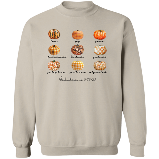 Spiritual Fall Pumpkin Sweatshirt/ Galatians / In Cool Fall Colors