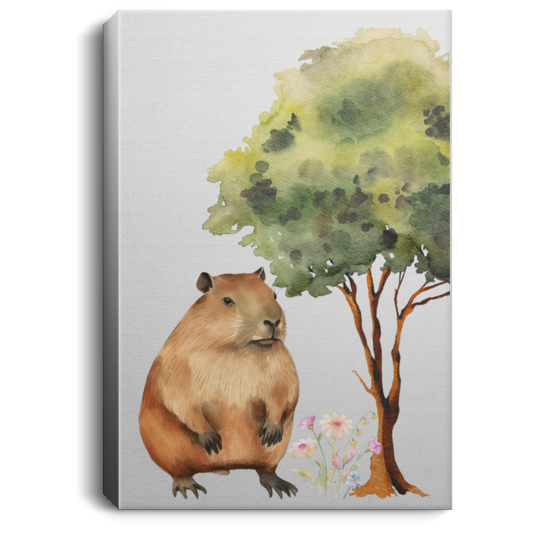 CAPYBARA GALLERY WRAPPED CANVAS .75 INCH THICK PORTRAIT