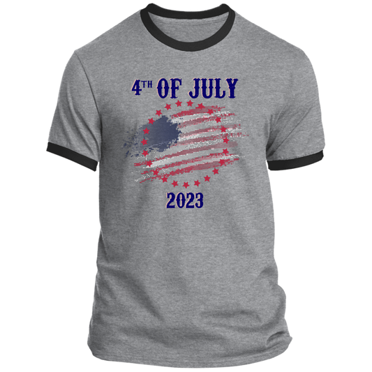 4th OF JULY MENS SOFT RINGER TEE