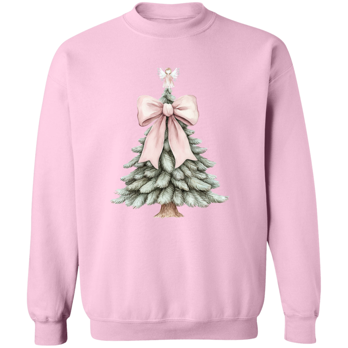 Sweet Angel Croqette Style Christmas Tree Ladies Sweatshirt