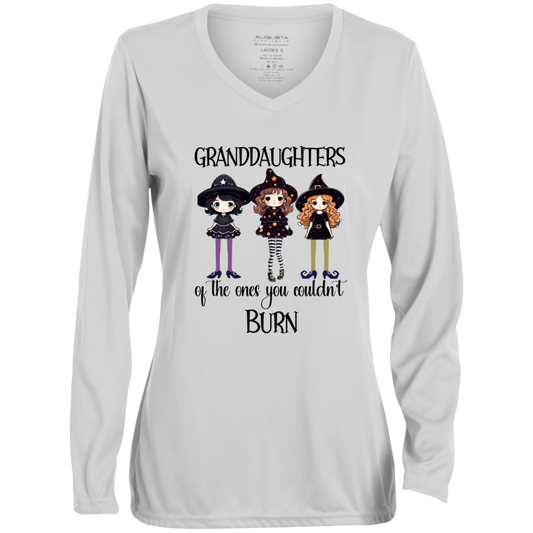 GRANDDAUGHTER’S OF THE ONES YOU COULDN’T BURN/ LADIES SOFT VNECK CONTOURING MOISTURIZE WICK PULLOVER TEE