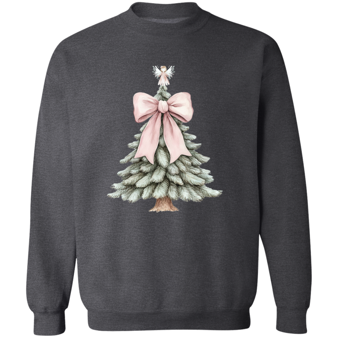 Sweet Angel Croqette Style Christmas Tree Ladies Sweatshirt