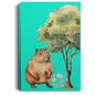 CAPYBARA GALLERY WRAPPED CANVAS .75 INCH THICK PORTRAIT