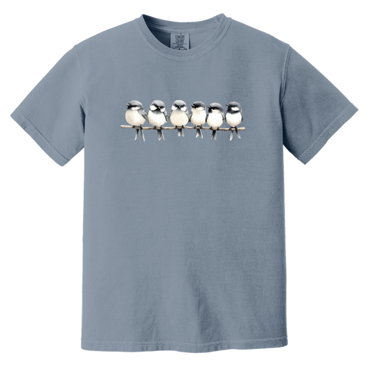 Birds on a Branch Watercolor Bird Art Heavyweight Comfort Colors Fall Tshirts