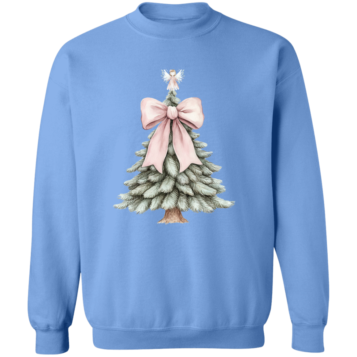 Sweet Angel Croqette Style Christmas Tree Ladies Sweatshirt