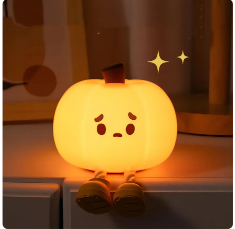 Pumpkin Glow Light Adorable Sitting Pumkin Light for Kids and Adults, Halloween, Fall Fun! BUY 2 AND SAVE! USE CODE "Pumpkindeal"