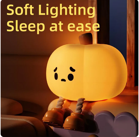 Pumpkin Glow Light Adorable Sitting Pumkin Light for Kids and Adults, Halloween, Fall Fun! BUY 2 AND SAVE! USE CODE "Pumpkindeal"