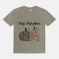 Hey Pumpkin, Elegant Leopard Print Pumpkin Ladies Soft Relaxed Comfort Colors Tshirt Fall October