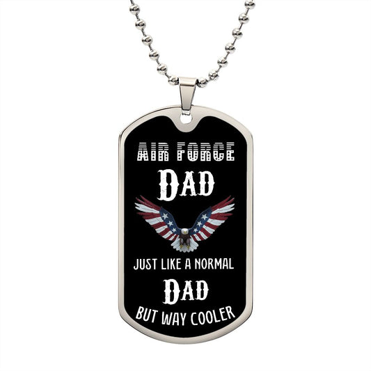 AIR FORCE DAD DOG TAG CHAIN NECKLACE