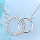 Stunning Perfect Pair interlocking rings necklace with heartfelt message card