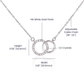 Stunning Perfect Pair interlocking rings necklace with heartfelt message card