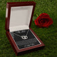 Stunning Perfect Pair interlocking rings necklace with heartfelt message card