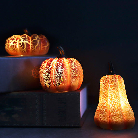 ADORABLE DISTRESSED LED PUMPKIN TRIO