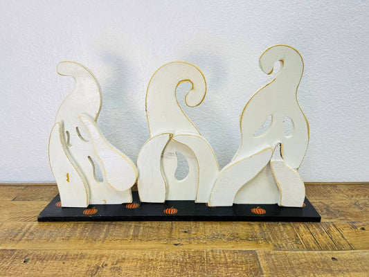 Back in STOCK!! HANDMADE WOODEN GHOST TRIO SHELF SITTER FREE SHIPPING IN SEPTEMBER