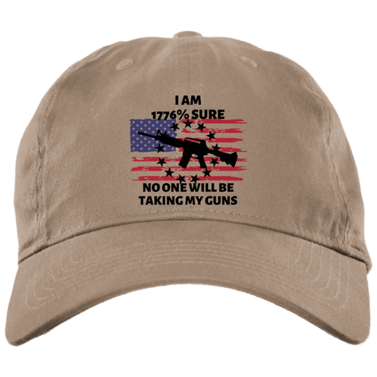 1776 NO ONE WILL TAKE MY GUNS/EMBROIDERED BRUSH TWILL BASEBALL CAP