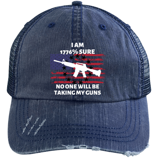 1776 GUN RIGHTS DISTRESSED BRUSHED TWILL BASEBALL CAP